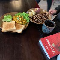 TRY the tofu omlet at Ngon Vegan Restaurant in Tam Coc