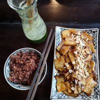 Amazing food, very tasty, espacially with the fried King mushroom at Ngon Vegan Restaurant in Tam Coc