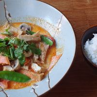 Vegan Red Curry with veg and tofu. at Ume no Hana in Hamburg