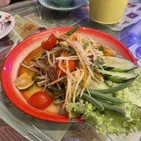 Papaya salad (vegan version)  at Thaikhun in Aberdeen