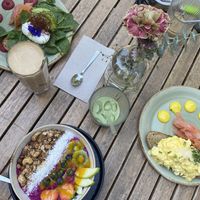 I had the smoothie bowl (vegan) and my friends had sourdough with eggs and salmon. We all loved it!  at Nord Coast Coffee - Eppendorfer in Hamburg