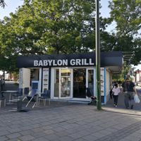 Outdoor seats at Babylon Grill in Malmo