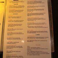 Menu  at Awash in Brooklyn