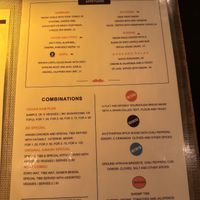 Menu  at Awash in Brooklyn