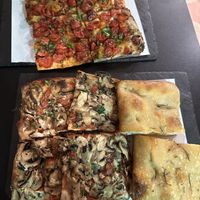 2 Vegan pizzas and focaccia   at Romana in Rome