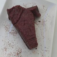 raw berry-nut-cake. ecxuse the shitty pic!  at The Heart of Joy in Salzburg