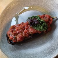 Aubergine ratatouille at Lab071 in Leiden