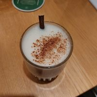 Chai latte met havermelk at Lab071 in Leiden