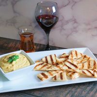 Hummus and Pita  at Sabz in Northampton