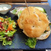 Vebap (vegan kebap + small salad and 2 vegan sauces) at keevee in Heidelberg