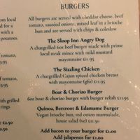 Menu 2 at Sloop Inn in Harverfordwest