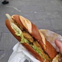 Planted Curry Sandwich at Brezelkönig in Geneva