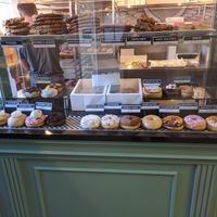 Display case. at Mmm Donuts in Barrie