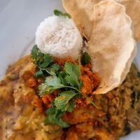 Sri Lankan pumpkin and sweet potato curry was delicious at The Nags Head Hotel in Adamstown