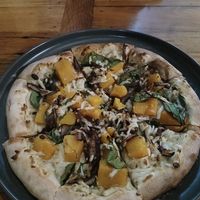 Pumpkin and balsamic onion pizza at The Nags Head Hotel in Adamstown