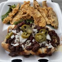 Chili Dawg & House Fries   at H.O.M.E. Vegan Restaurant (TheHouseOfMentalEatery) in Little Rock