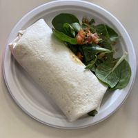 Rice and bean burrito with guacamole   at Pepe's Bistro in Lincoln