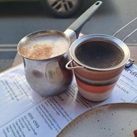 Chai with soy milk at The Hairy Barista in Totnes