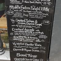 Savoury menu at The Hairy Barista in Totnes