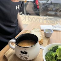 soup of the day  at Luna's Vegan Corner in Cardiff