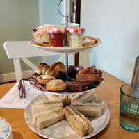One of two afternoon teas to share between three at Luna's Vegan Corner in Cardiff