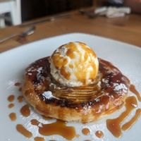 Pear and almond tart. at Luna's Vegan Corner in Cardiff