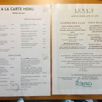 The extensive menu - I haven’t included the drinks page - sorry! at Luna's Vegan Corner in Cardiff