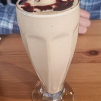 Pina colada shake at Luna's Vegan Corner in Cardiff
