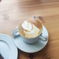 Latte at Luna's Vegan Corner in Cardiff