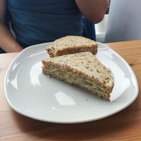 Chickpea tuna sandwich at Luna's Vegan Corner in Cardiff