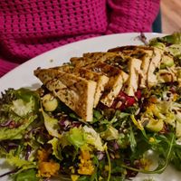 Buddha salad with tofu at Luna's Vegan Corner in Cardiff