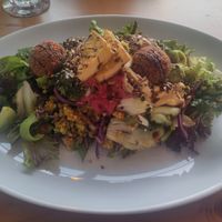 Humongous salad at Luna's Vegan Corner in Cardiff