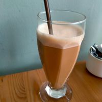 Ice latte at Luna's Vegan Corner in Cardiff