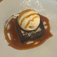 Sticky toffee pudding at Luna's Vegan Corner in Cardiff