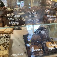 Vegan brownies (bottom right only) at Early Bird in Plymouth