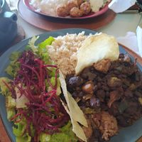 Falafel e feijoada at Gosto Superior in Braga