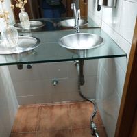 Foot-operated faucet saves water. at Gosto Superior in Braga
