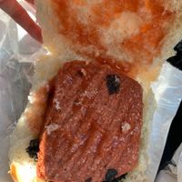 Sausage and Black Pudding Vegan Roll at The Glass Cafe in Edinburgh