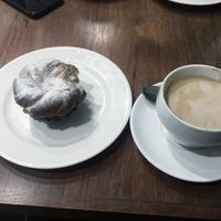 Oat cappuccino and apple pulla at Kanniston Leipomo - Yliopistonkatu in Helsinki