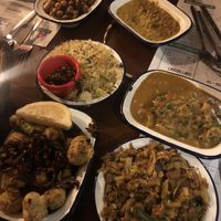 Favourite was the cashew dish in the right. Also loved the mushrooms (bottom left) but all excellent!   at The Coconut Tree in Bristol