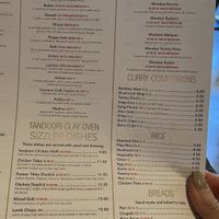 Menu - ask for dish to be made vegan  at Mumbai Flavours in Alnwick