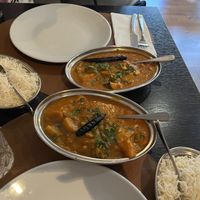 Vegetable Coconut Chilli Ceylon & steamed ricee  at Mumbai Flavours in Alnwick