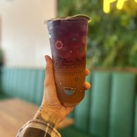 Butterfly pea tea  at Blended Bistro & Boba in Orlando