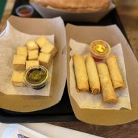 Fried tofu and spring rolll  at Blended Bistro & Boba in Orlando
