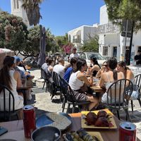 Outdoor seatingg  at Allas Souvlaki & More in Paros