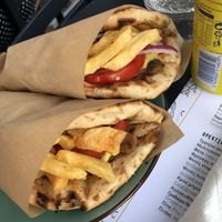 Vegan gyros at Allas Souvlaki & More in Paros