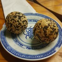 Special mu'ar new year dessert, sesame rice Ball filled with soya and coco at Petit Bao in Paris