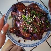 Chinese eggplants  at Petit Bao in Paris
