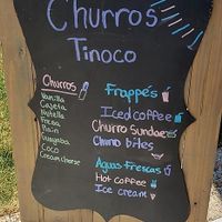 Sign  at Churros Tinoco in East Dundee
