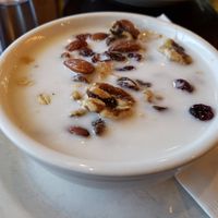 Loaded vegan oatmeal at Finnish Bistro in St Paul